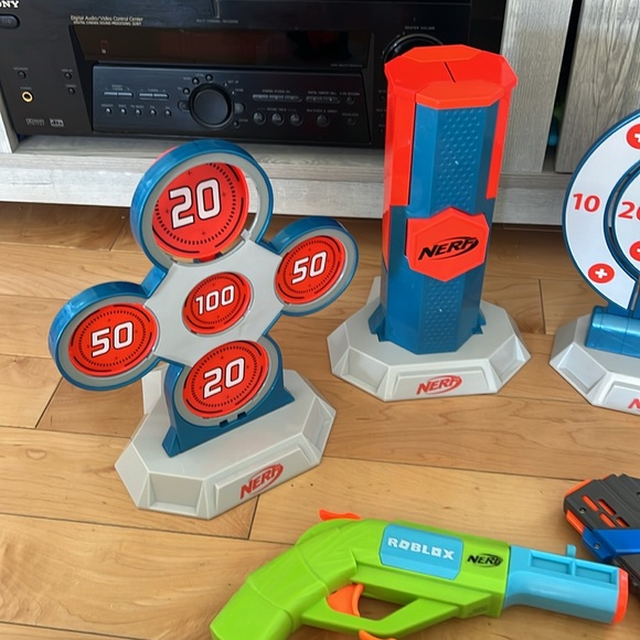 Euc nerf target practice set 5 targets 4 guns and darts - Picture 2 of 5